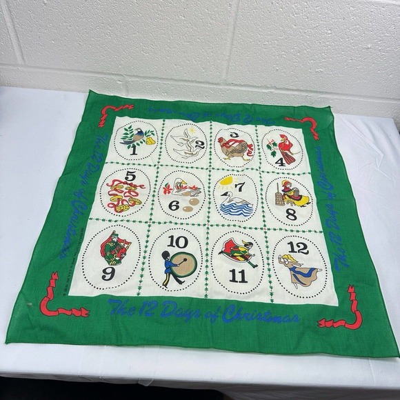 Sunweave Linen Cotton Napkin 12 Days of Christmas Vintage - Picture 2 of 6